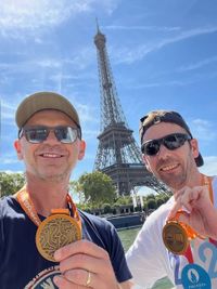 ASG Herv&eacute; Mangonaux (links) und Michael Stuhldreier-Christ vom Marathonteam Ketsch